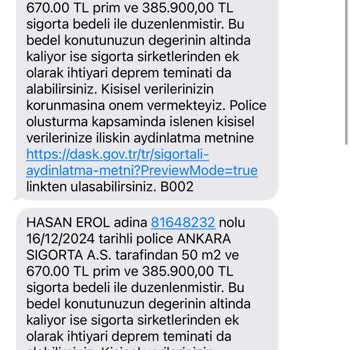 Yanlış Sigorta Poliçeleri Hakkında Sürekli SMS Alıyorum
