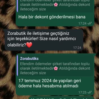 Zora Butik'ten Alışveriş Kabusu: İade Edilmeyen Para