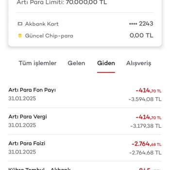 Akbank'tan Haksız Artı Para Faizi Kesintisi