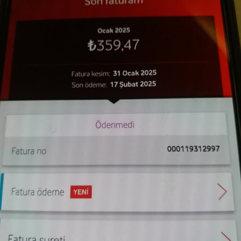 Vodafone Ev İnterneti Fatura Sürprizi