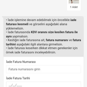 Fatura Eksikliği Nedeniyle İade Sorunu