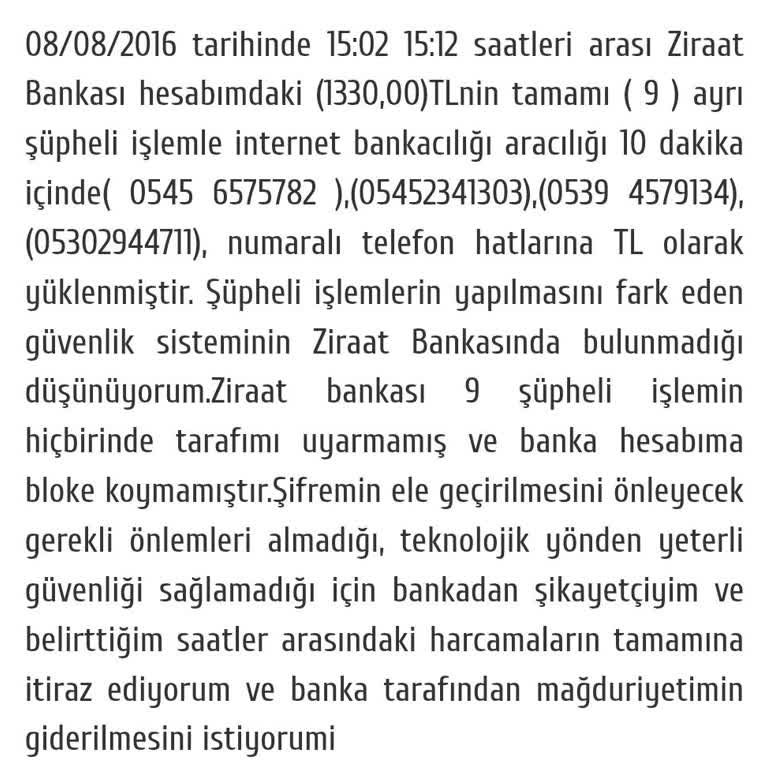 Ziraat Bankası'nda Güvenlik Zafiyeti: Hesabımdan Şüpheli Para Transferi
