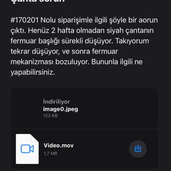 Çanta Siparişinde Müşteri Hizmetleri Sorunu