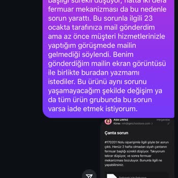Çanta Siparişinde Müşteri Hizmetleri Sorunu