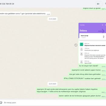 Yanıltıcı Teslimat Bilgileriyle Hayal Kırıklığına Uğratan Alışveriş Deneyimi