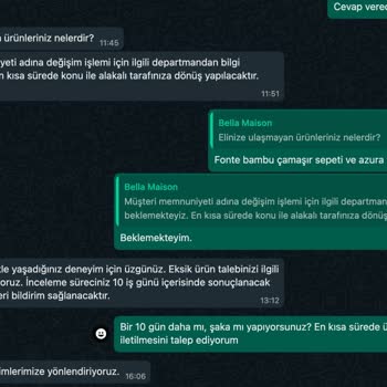 Bella Maison'dan Kırık Ve Eksik Ürün Şoku