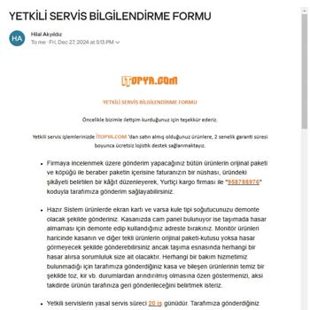 Yanlış Adrese Gönderilen Ekran Kartı Mağduriyeti