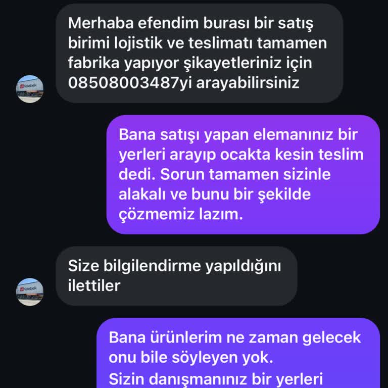 Kelebek Mobilya'dan Teslimat Sorunu Ve İletişim Eksikliği