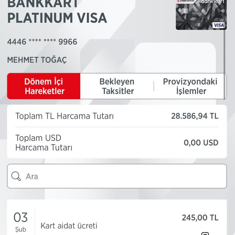 Kredi Kartı Aidat Ücreti İadesi Talebi