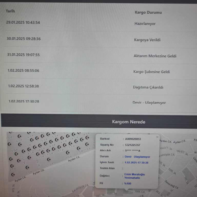 A101 Siparişim Teslim Edilmiyor Ve İletişim Kurulamıyor