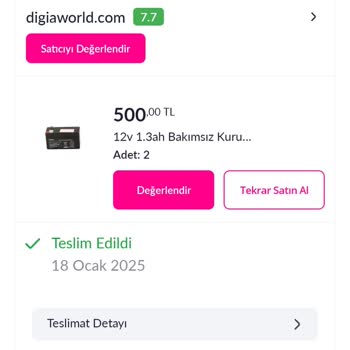 Pazarama'dan Aldığım Kuru Akü Mağduriyeti