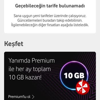Tarife Değişikliğinde Vodafone Engeli