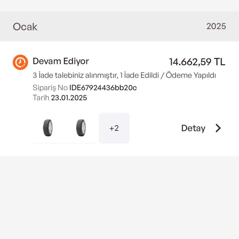 İade Süreci Mağduriyeti: 3 Lastik Beklemede