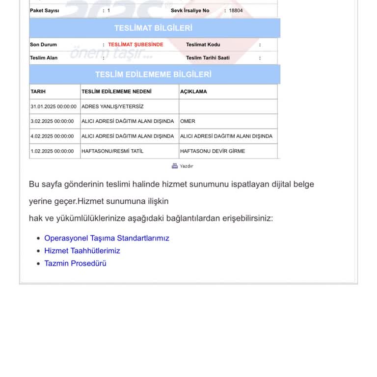 Aras Kargo'nun Dağıtım Sorunları Ve Kaba Müşteri Hizmetleri!