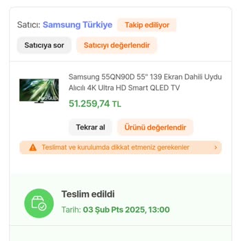 Samsung TV Fiyat Farklılıkları Ve İade Sorunu