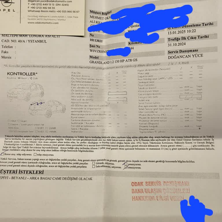 Opel Grandland Cam Değişimi Sürecinde Yaşanan Hayal Kırıklığı