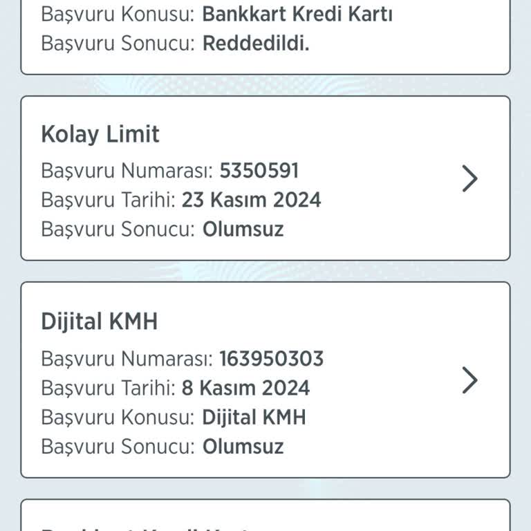 Ziraat Bankası'ndan Kredi Kartı Ve KMH Başvurularım Sürekli Reddediliyor