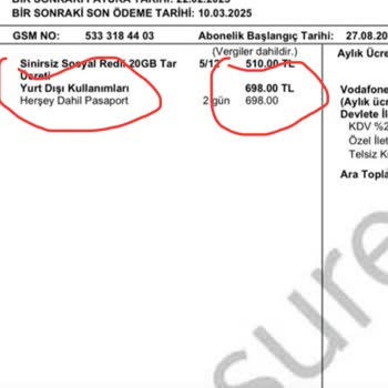 Sınırda Hatalı Fatura Şoku: Vodafone Müşteri Hizmetleri Yetersiz