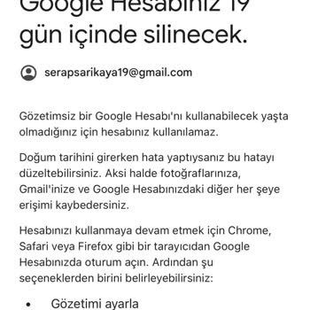 Gmail Hesabımın Kapanma Tehlikesiyle Karşı Karşıya
