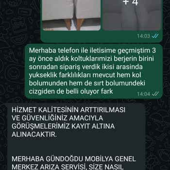 Gündoğdu Mobilya'dan Aldatıcı Satış Ve İlgisizlik