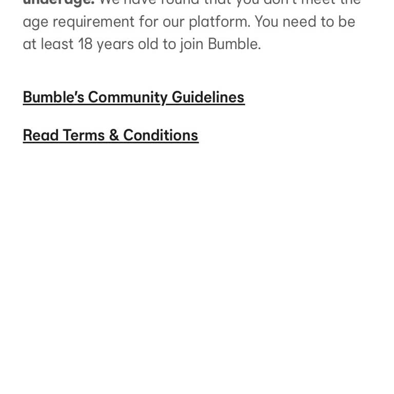 Bumble'da Yaş Sınırlaması Sorunu