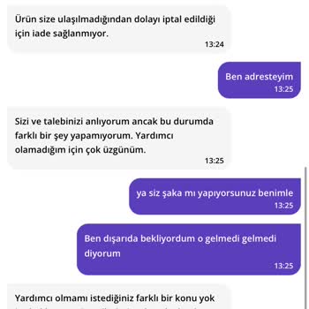 Görmediğim Kurye Yüzünden İptal Edilen Sipariş