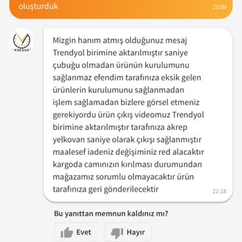 Trendyol'da Eksik Ve Çalışmayan Saat Sorunu