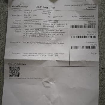 Philips Hava Temizleyici Performans Sorunu Ve İade Hakkı İhlali