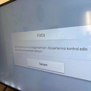 Samsung TV'de Hesap Bağlantı Sorunu