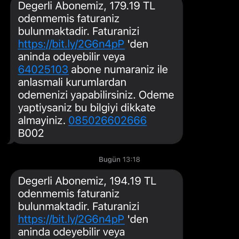 Yanlış Numaraya Gelen D-Smart Ödeme Mesajları