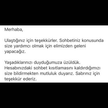 Yanlış Çeviri Nedeniyle Hesap Kısıtlaması Sorunu