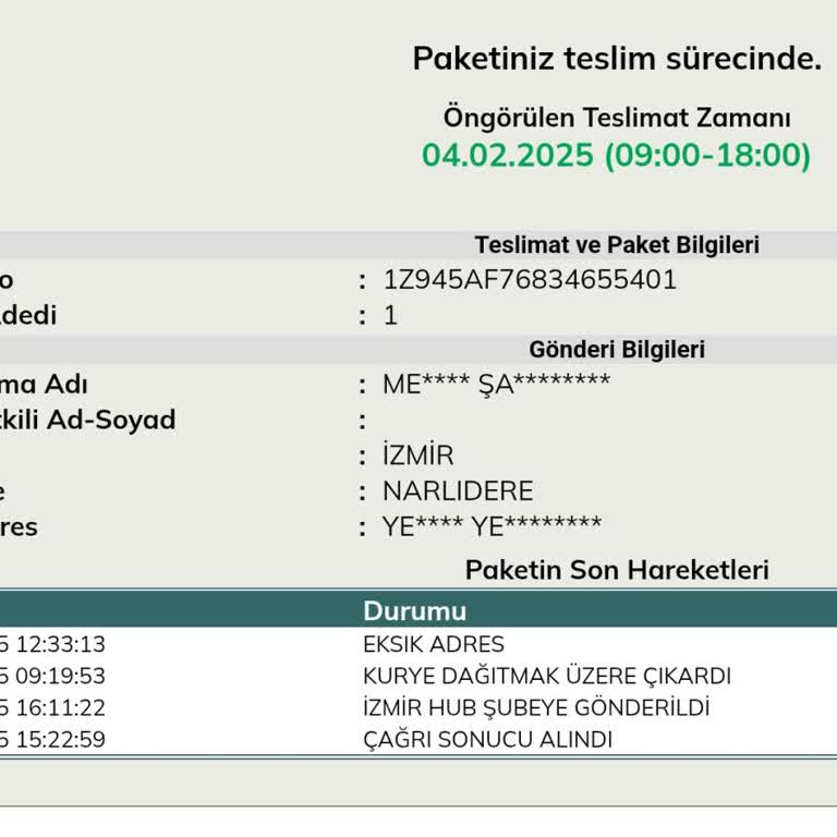Eksik Adres Sorunu: UPS Türkiye'nin Kargo Teslimatındaki Aksaklıkları
