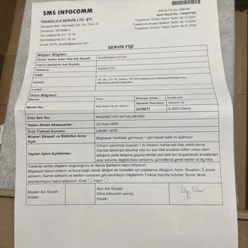 Arızalı Ürün Ve Yetersiz Müşteri Hizmeti