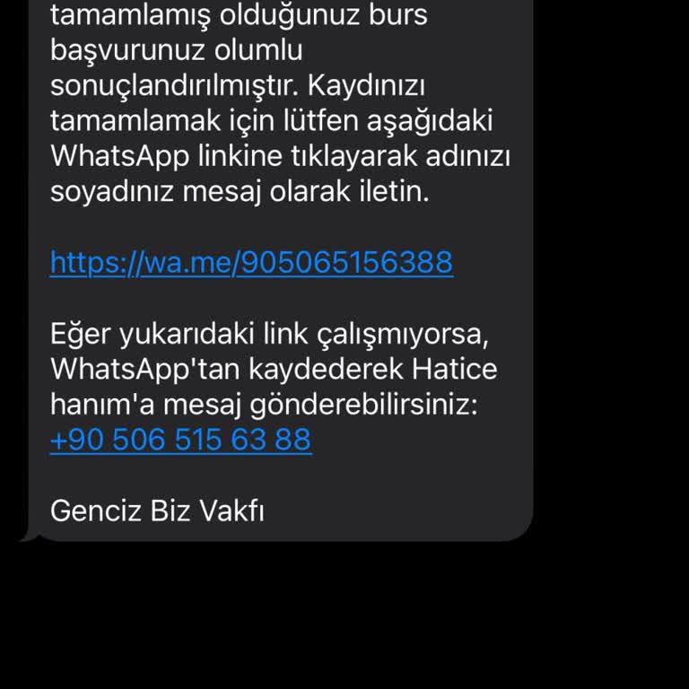 Genciz Biz Vakfı Burs Başvurusu Üzerine Kimlik Bilgisi Güvenliği Endişesi
