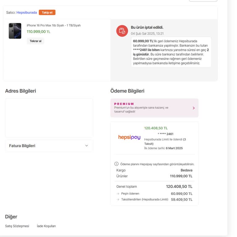 İptal Edilen Siparişler Ve Yetersiz Müşteri Hizmetleri