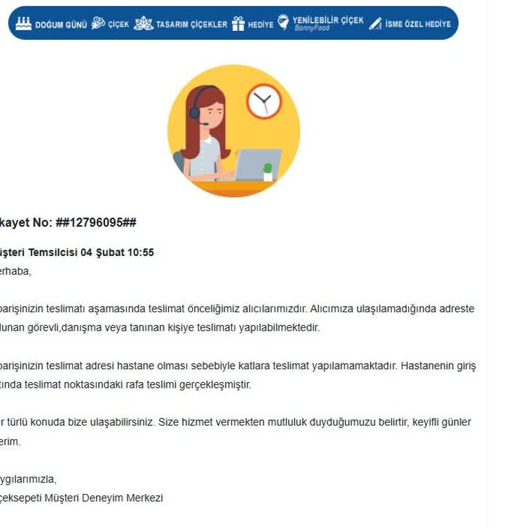 Çiçek Sepeti Teslimat Sorunu: Hastanede Paketin Raflara Bırakılması