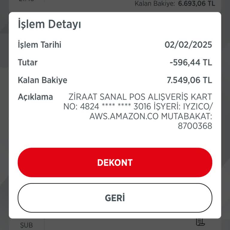 Bilinmeyen İşlem: Acil Çözüm Bekliyorum