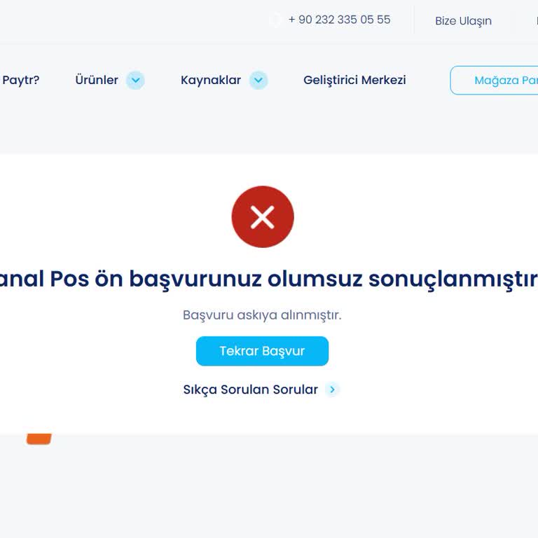Paytr Başvurusu Sebepsiz Reddedildi Çözüm Bulamıyorum