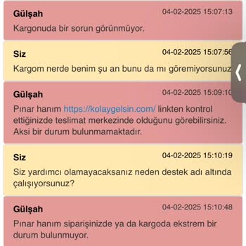 Kargo Takip Sorunu Ve Yetersiz Destek