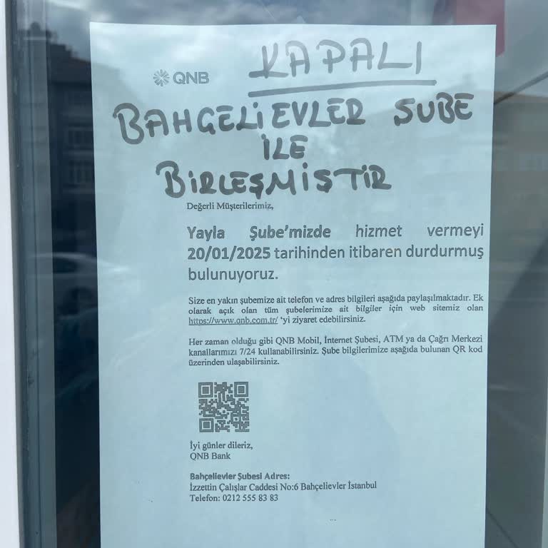 QNB Türkiye Şube Kapanışı ve Güvenlik Endişeleri: Müşteri Bilgilendirilmeden Kasa Taşınması