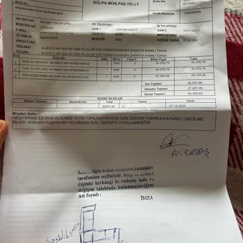 Doğtaş Mobilya: Söz Verilen Hizmetin Gerçekleşmemesi