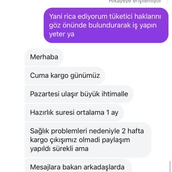 Teslimat Süresi Ve İletişim Sorunları