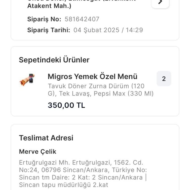 Etimesgut'ta Kaybolan Sipariş Ve İade Sorunu