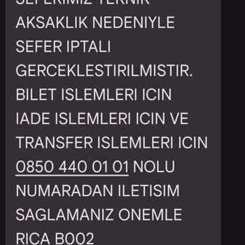 As Adana Seyahat Otobüs Seferi İptali ve Müşteri Temsilcisinin Saygısız Tavrı
