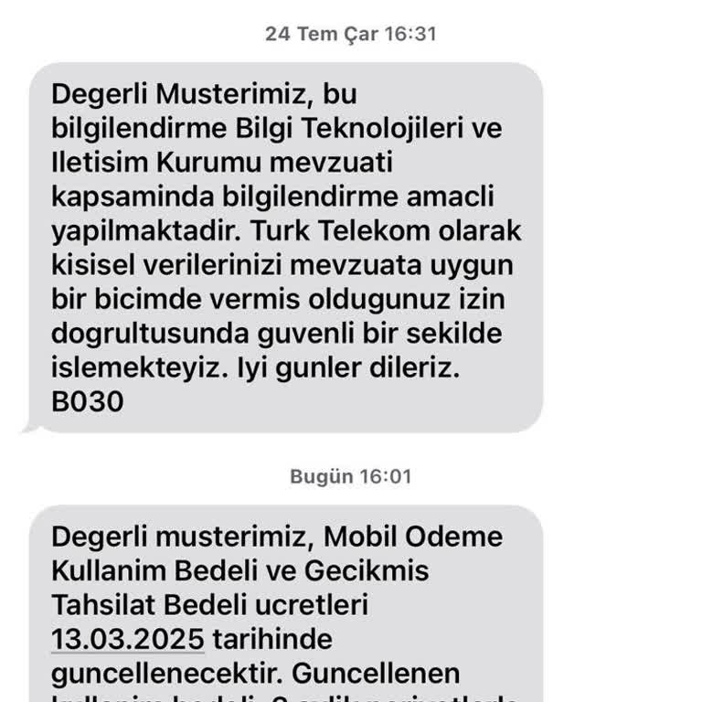 Yanlış Mobil Ödeme Mesajı Ve Ücret Talebi