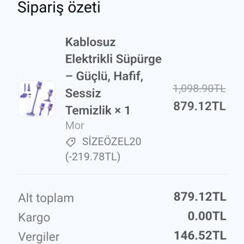 Kegubs Sahte Firma Mağduriyeti: Şarjlı Süpürge Teslim Edilmedi