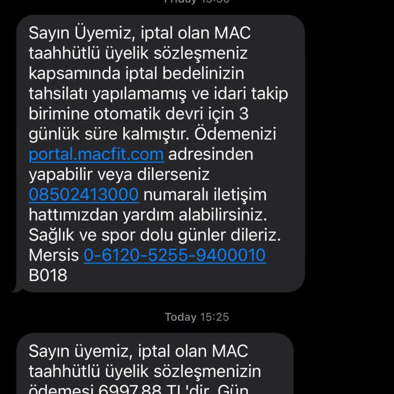Macfit Üyelik İptalinde Yanlış İşlem Ve Haksız Borçlandırma