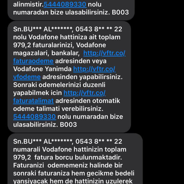 Vodafone Tahsilat Sürecinde Zorluk Yaşıyorum