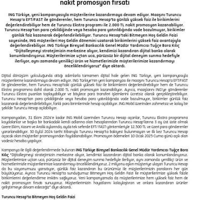 ING Bankası Promosyon Ödeme Sorunu