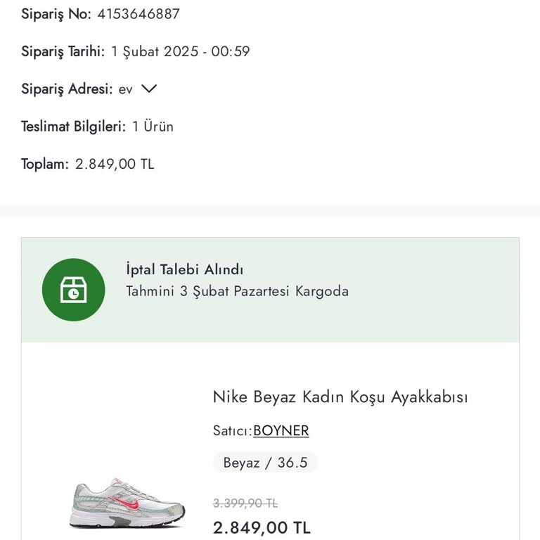 Sipariş Gecikmesi Ve İptal Sorunu